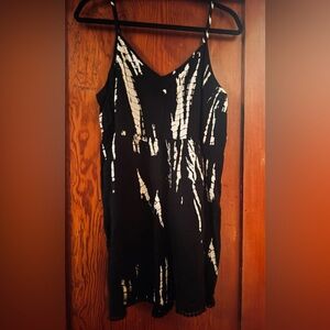 Chic Monochrome Tie-Dye Jumpsuit